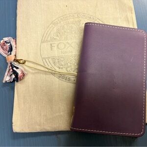 Foxy fix small purple Leather travelers notebook